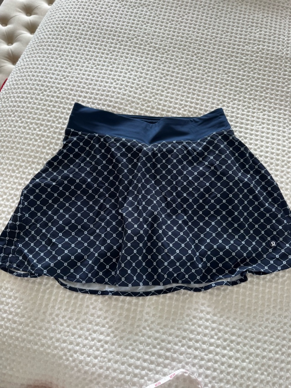 lululemon athletica Navy Blue Patterned Athletic Skirt
